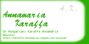 annamaria karaffa business card